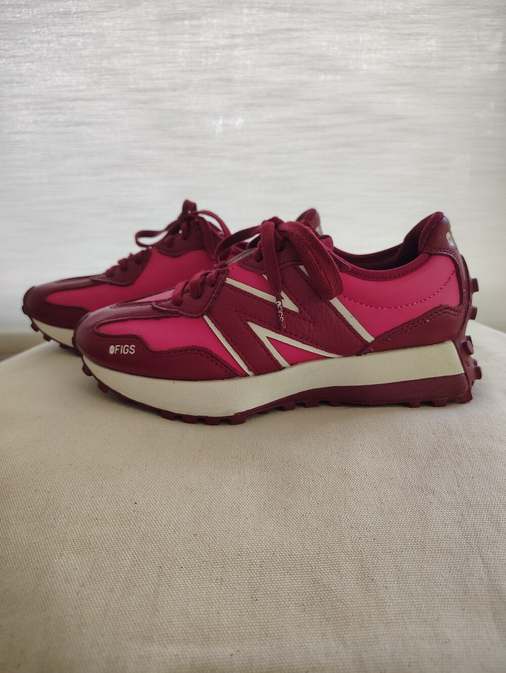 FIGS X New Balance 327 Cranberry Women's Size 7 EUC
